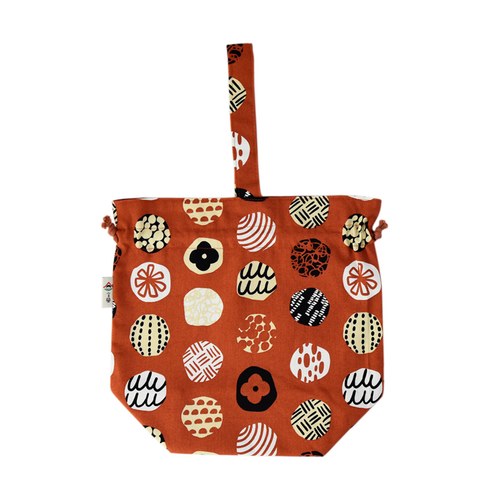 手提束口包-幾何圓點