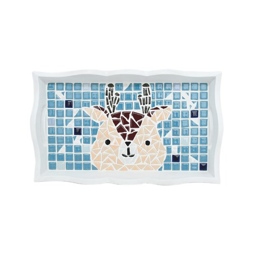 馬賽克拼貼托盤 -可愛麋鹿