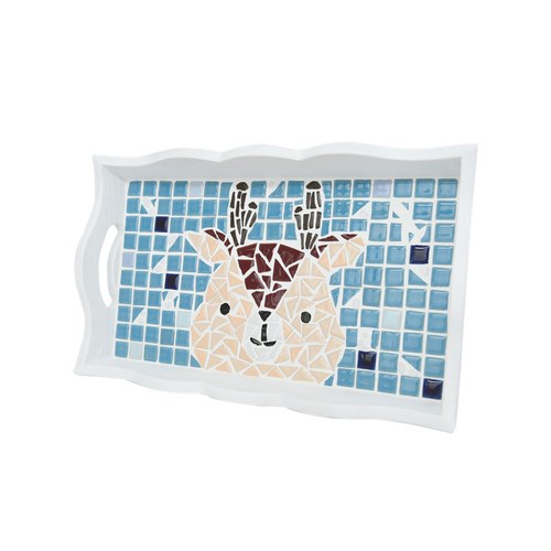 馬賽克拼貼托盤 -可愛麋鹿