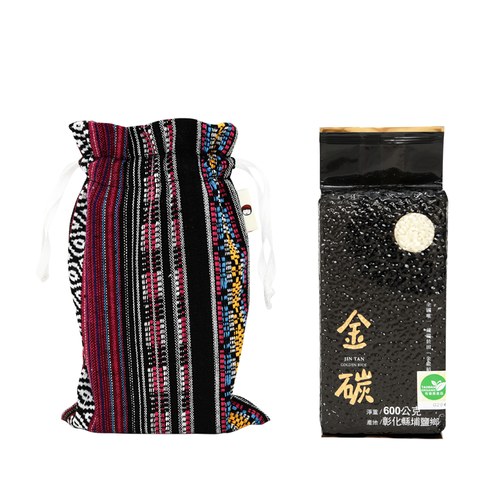 金碳稻香米(1入)+祖靈的守護-原民圖騰小束口袋