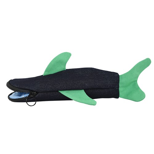 鯊魚不眨眼筆袋-綠色
