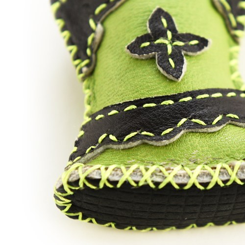  【蒙古傳統】奔跑大草原皮靴鑰匙圈-抹茶綠