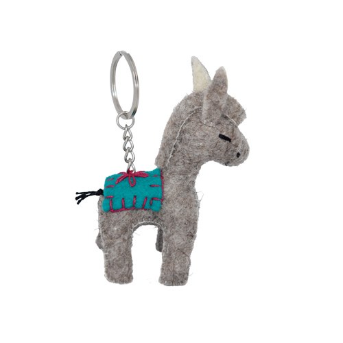 跳跳小毛驢鑰匙圈-灰色
