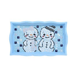 馬賽克拼貼-冬季雪人