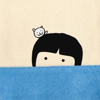 【家扶娃娃】冰霸杯袋-水洗藍