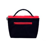  【尋找‧愛】拼接手提包-紅黑色