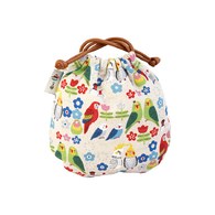 幸福爆到-鸚鵡同樂會球型束口袋+爆米花 2入(口味隨機)