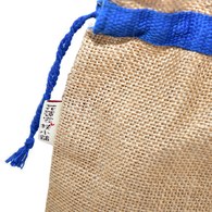 黃麻手提束口包(LOGO款/無防水膜)